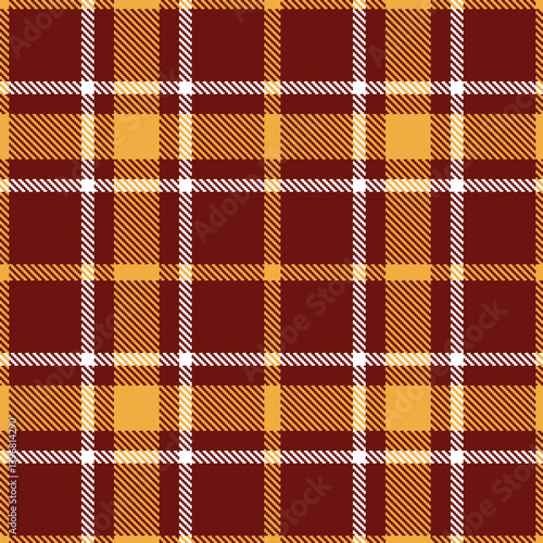 Elegant Seamless Tartan featuring Muted reddy brown and Iridescent butterscotch Textile Design