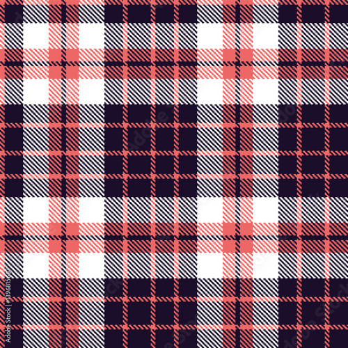 Wallpaper Mural Elegant Seamless Tartan featuring Light pastel red and Neon midnight Textile Design Torontodigital.ca