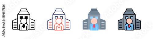 Founder Multistyle Icon Set Vector 