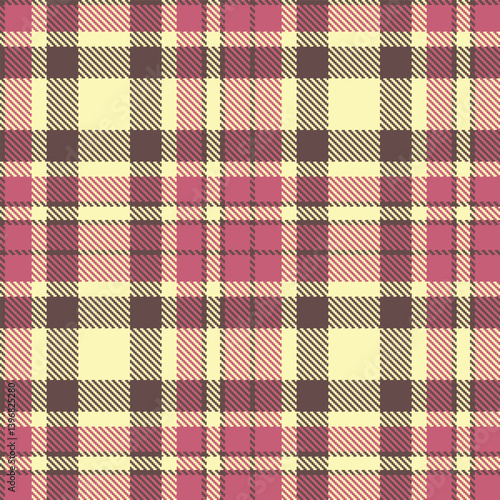Wallpaper Mural Elegant Seamless Tartan featuring Warm purplish brown and Rustic light beige Textile Design Torontodigital.ca