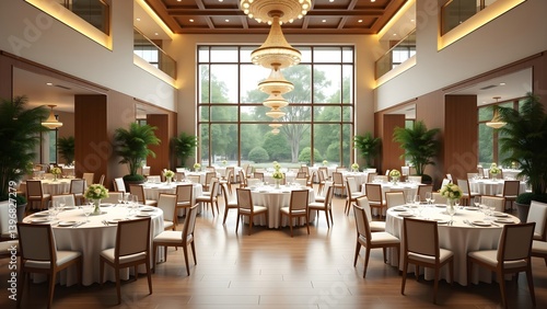 Elegant feast in the banquet hall