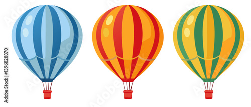 Obraz na płótnie set of hot air balloons vector icon design w salonie
