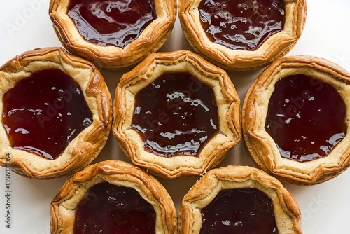 a golden-brown jam tart pastries