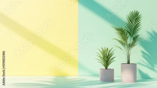 that transitions from a soft mint green to a gentle pastel yellow, offering a fresh and modern look for digital projects.