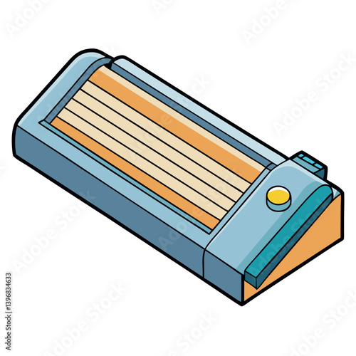 Obraz na płótnie Laminator-minimalist-design-with-a-white background. w salonie