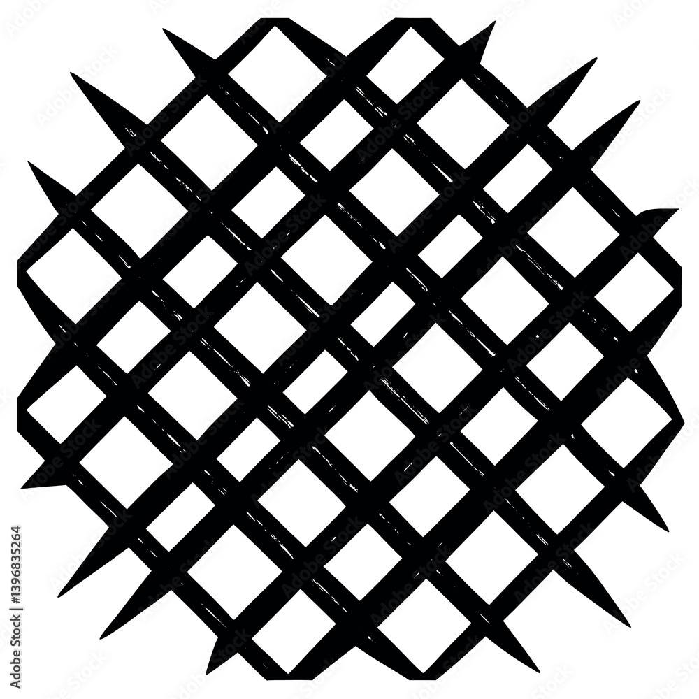 Silhouette-of-a-square-grid-pattern sharp.