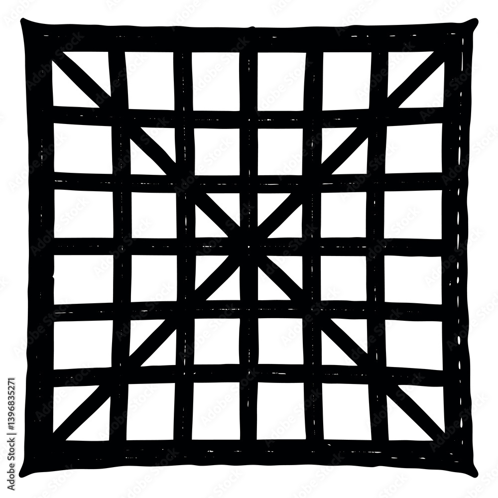 Silhouette-of-a-square-grid-pattern sharp.