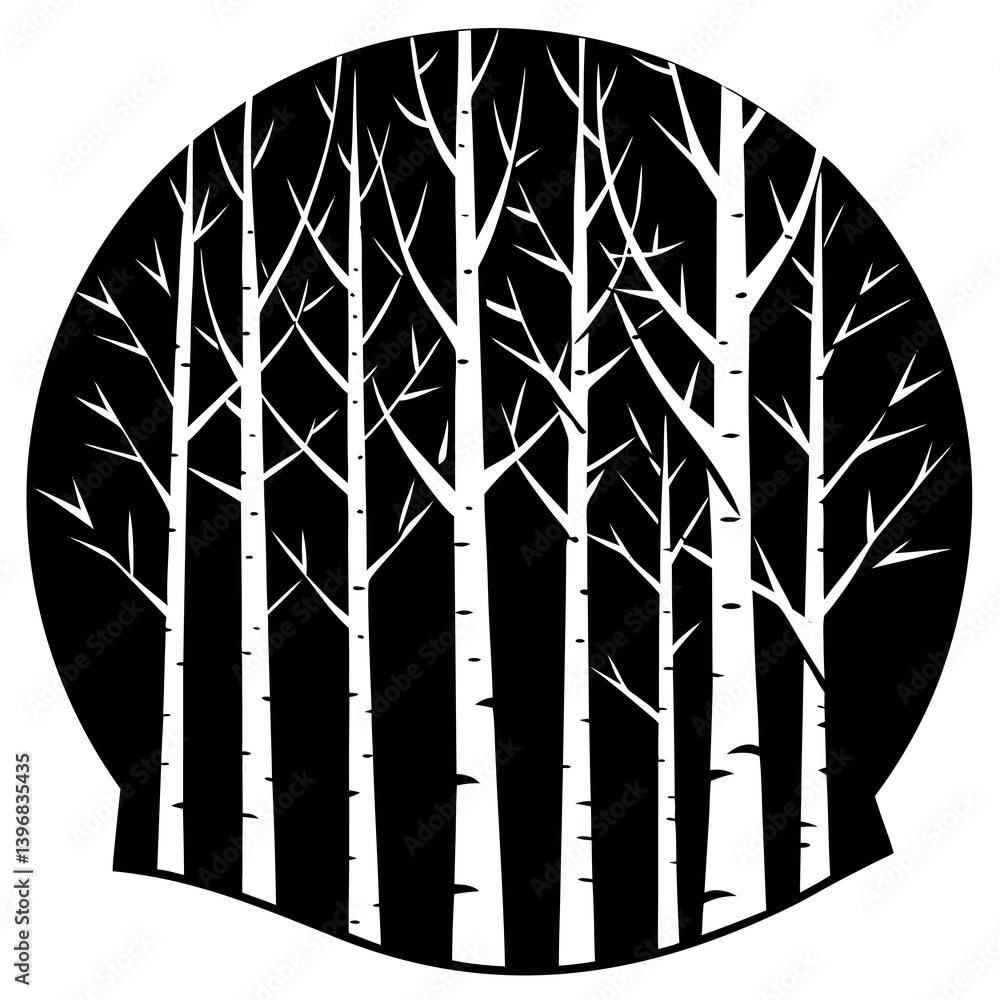 vector tree silhouette
