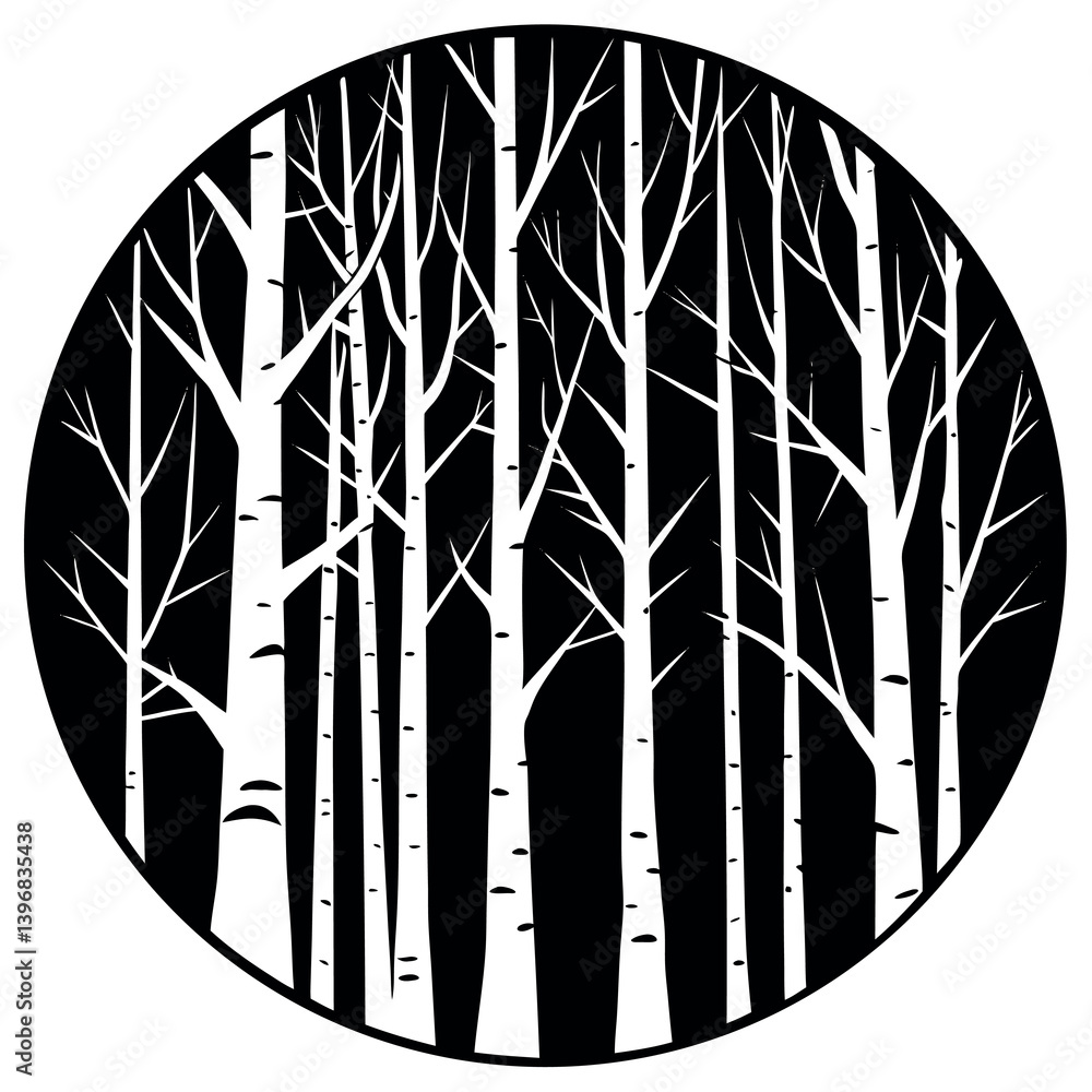 vector tree silhouette