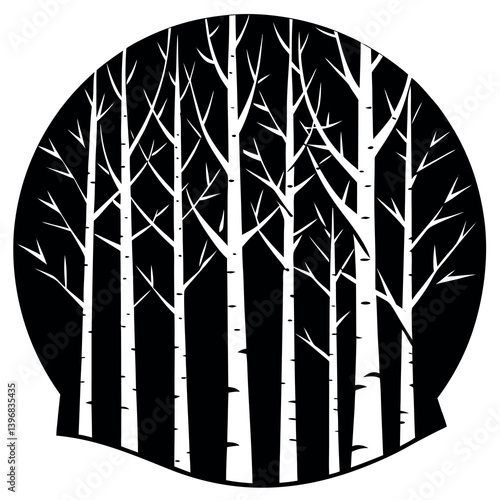 vector tree silhouette