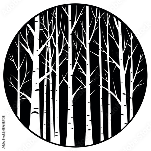 Obraz na płótnie vector tree silhouette w salonie