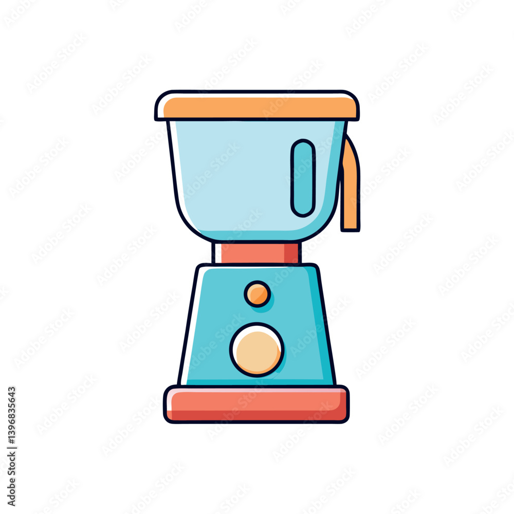 Mixer-grinder-minimalist-design-with-a-white background.
