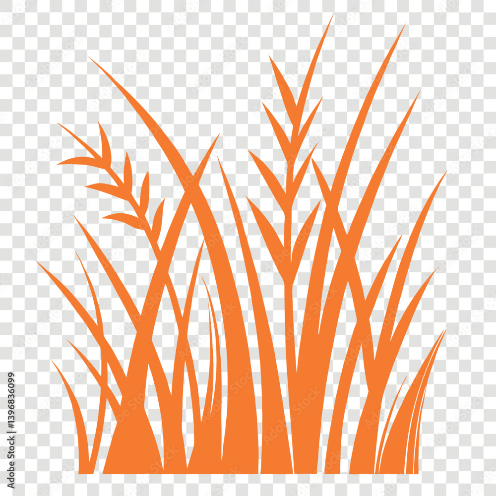 Orange-grass-shapes-no-background