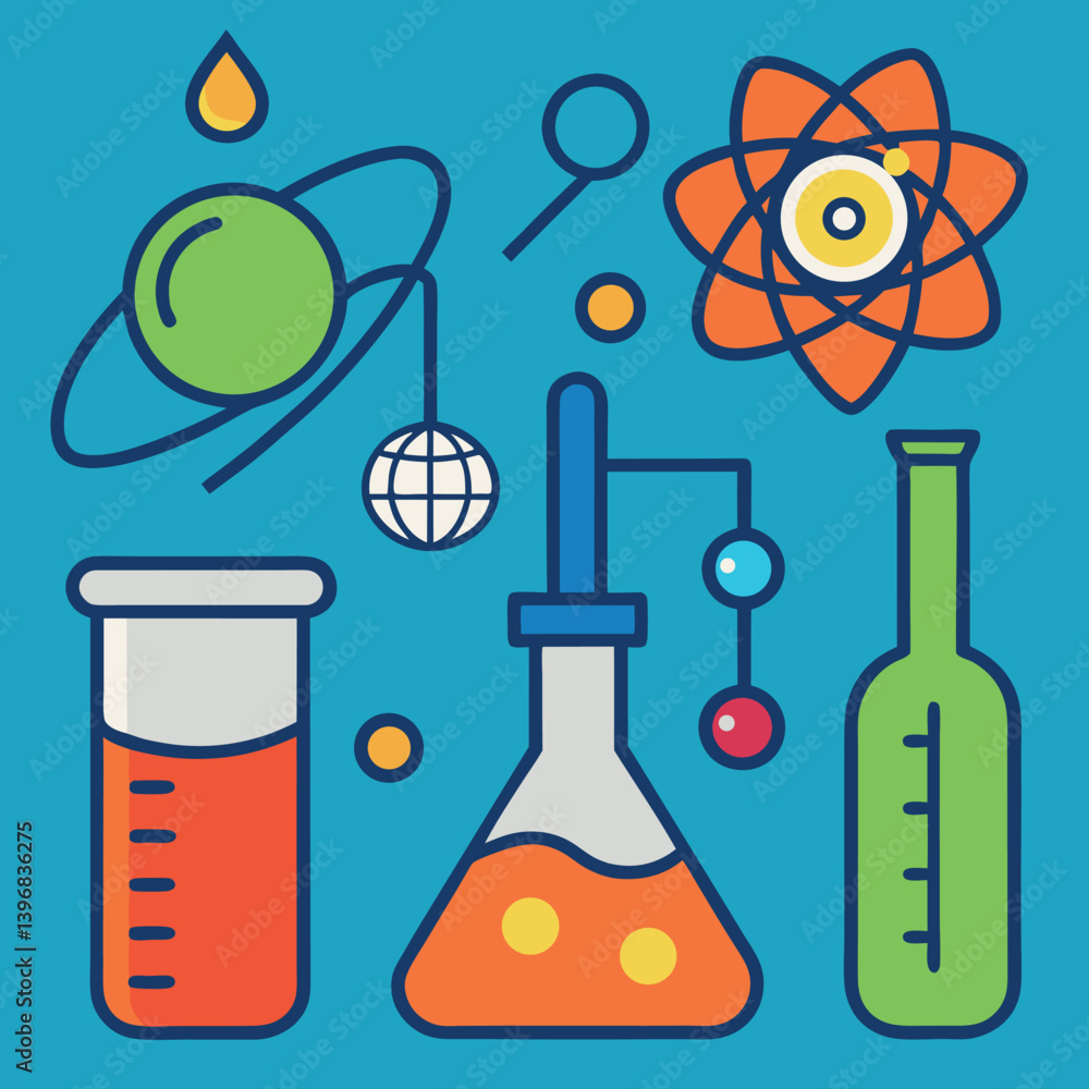 Pack-18 science research-illustration
