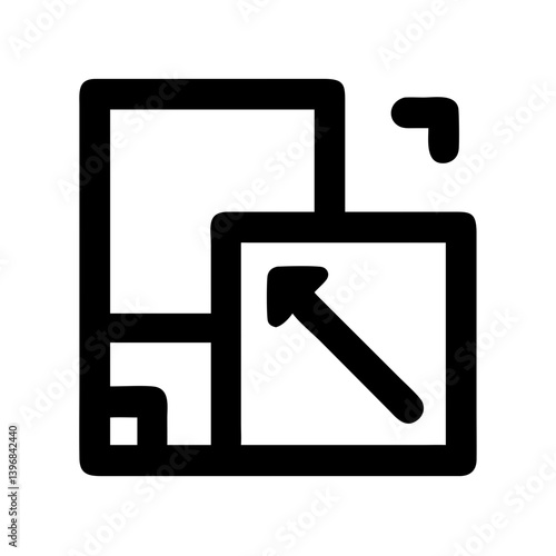 Image Resizing Symbol for Layout Adjustment Icon Design