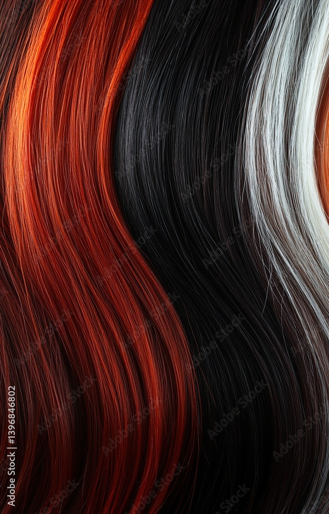 Naklejka premium long red hair