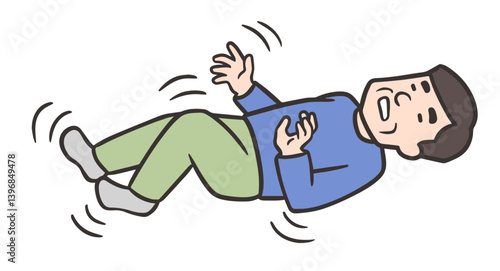 入眠時ミオクローヌスを起こしている中年男性、痙攣