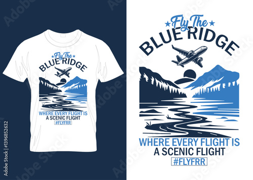 vintage, retro, modern, stylish, vector, custom cloths typography, mountain, outdoor fly the blue ridge hoodies streetwear t shirt design