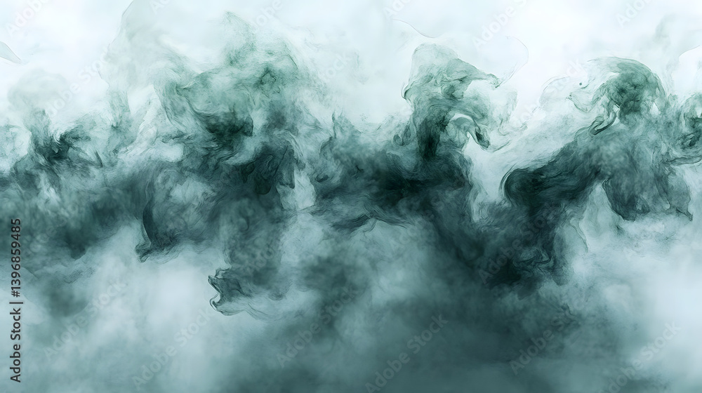 Abstract Teal Smoke Swirls Design Abstract Teal Smoke Swirls Design
