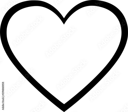 Outline Filled Vector Sign ofvs - hand drawn heart vector icon . valentine`s day . love romance sign . isolated transparent . black outline and filled version .