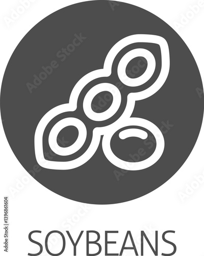 A soybean soy bean food allergen icon concept. Possibly an icon for the allergen or allergy.