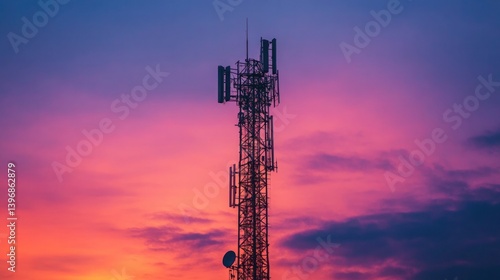 Wallpaper Mural Telecommunication Marvel: A Tower of Connectivity Torontodigital.ca