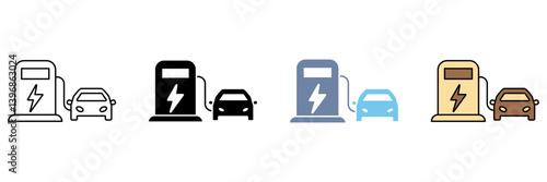evse concept line icon. Simple element illustration.