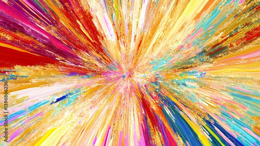 Obraz premium Dynamic Hyperspace Light Streaks Converging, Generative AI