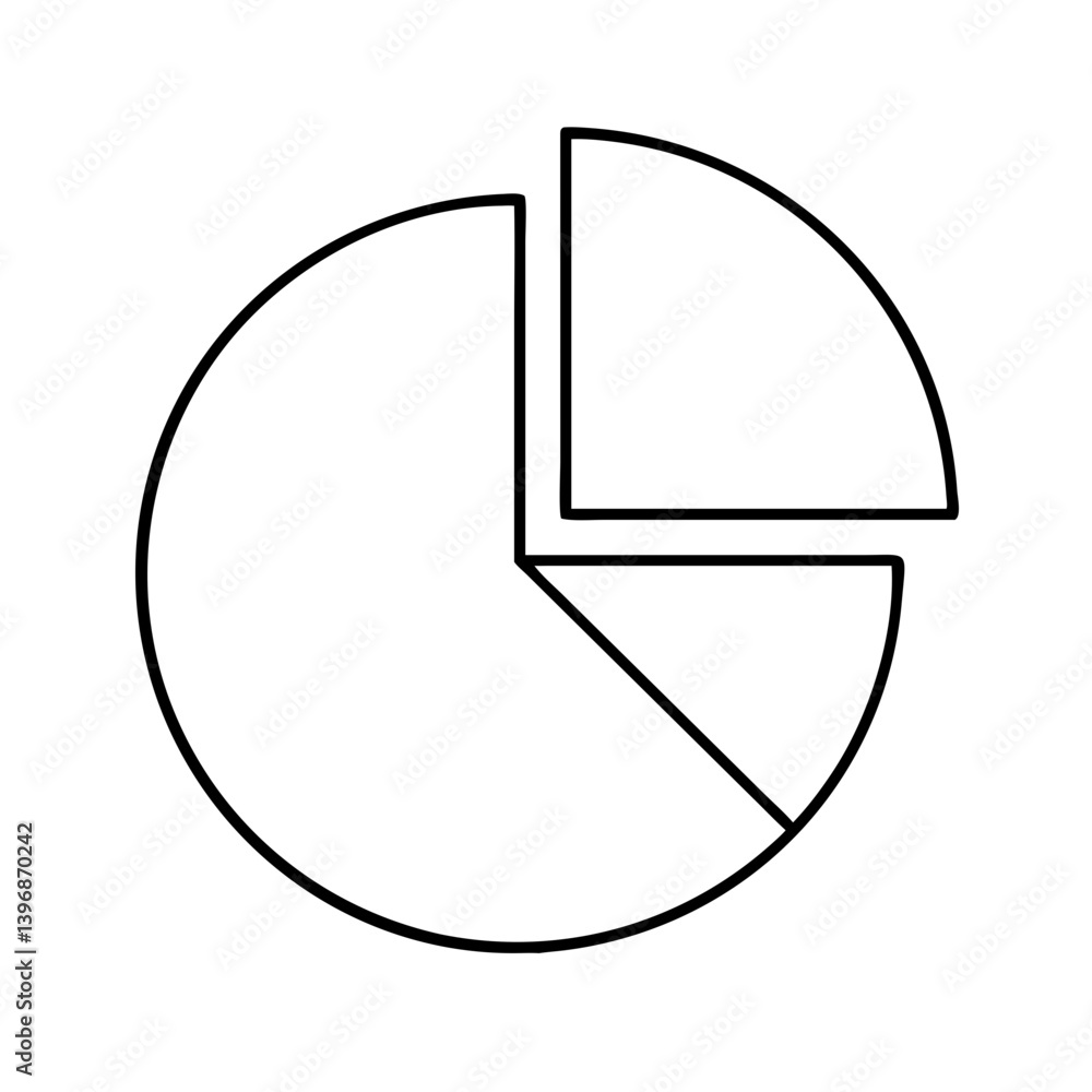 piechart icon, piechart line art - simple line art of piechart, perfect for piechart logos and icons piechart icon, piechart line art - simple line art of piechart, perfect for piechart logos and icons