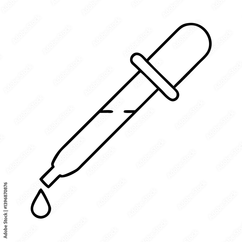 pipette icon, pipette line art - simple line art of pipette, perfect for pipette logos and icons pipette icon, pipette line art - simple line art of pipette, perfect for pipette logos and icons
