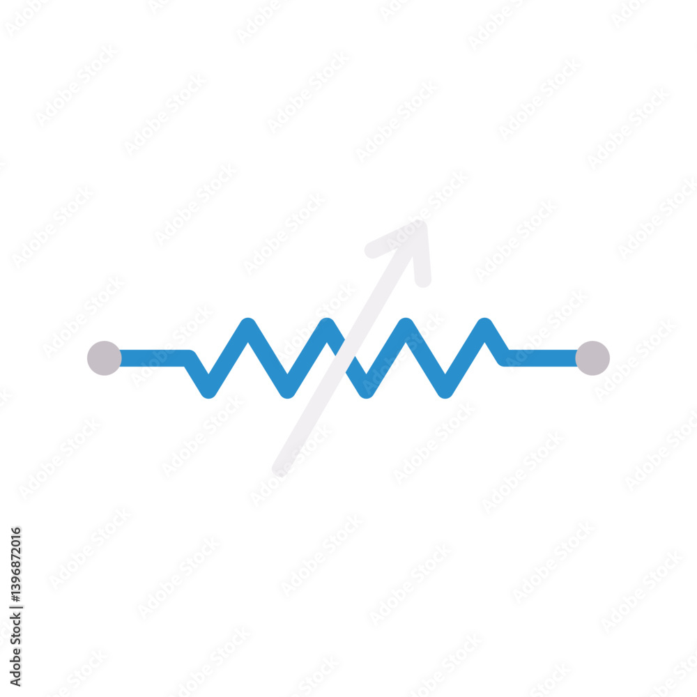 Variable Resistor icon vector image. Suitable for mobile apps, web apps and print media. Variable Resistor icon vector image. Suitable for mobile apps, web apps and print media.