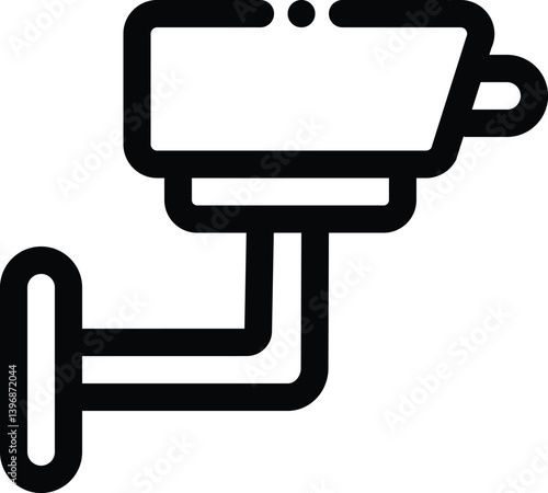 CCTV security line icon