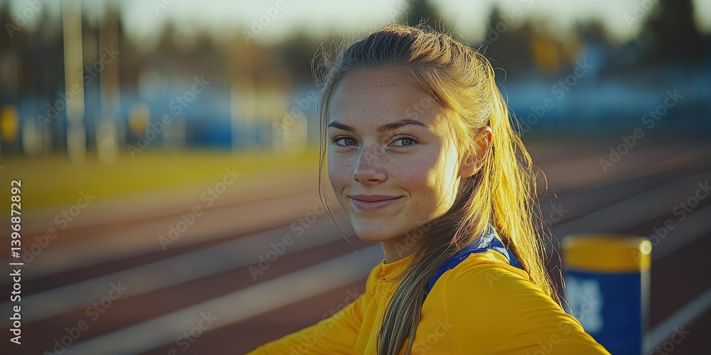 A woman in a yellow shirt is smiling at the camera
