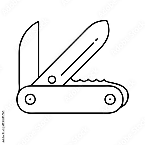 pocketknife icon, pocketknife line art - simple line art of pocketknife, perfect for pocketknife logos and icons