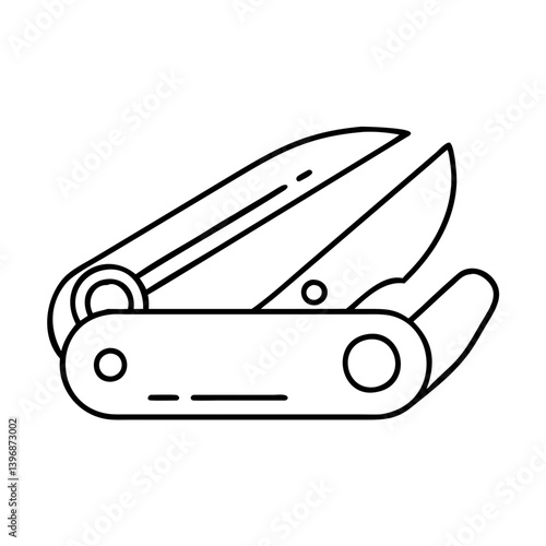 pocketknife icon, pocketknife line art - simple line art of pocketknife, perfect for pocketknife logos and icons