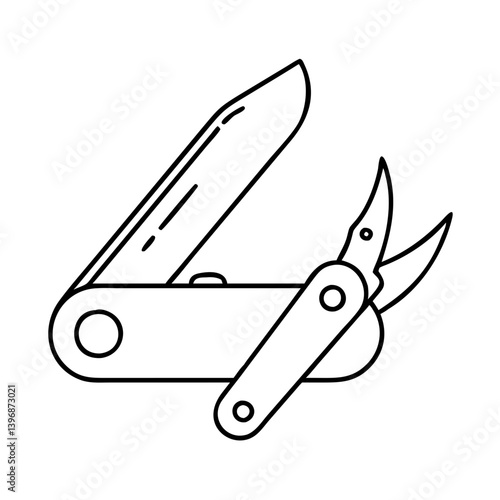 pocketknife icon, pocketknife line art - simple line art of pocketknife, perfect for pocketknife logos and icons