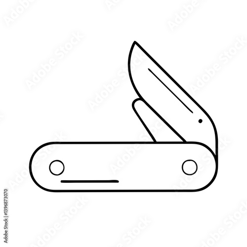 pocketknife icon, pocketknife line art - simple line art of pocketknife, perfect for pocketknife logos and icons
