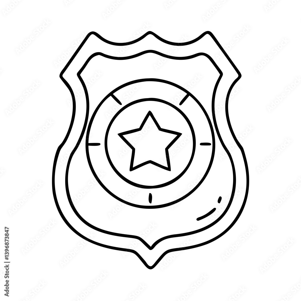 policebadge icon, policebadge line art - simple line art of policebadge, perfect for policebadge logos and icons policebadge icon, policebadge line art - simple line art of policebadge, perfect for policebadge logos and icons