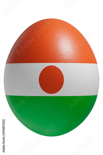 Rendered easter egg with a flag of Niger on the surface. Free Download Rendered easter egg with a flag of Niger on the surface. - GFXLoad