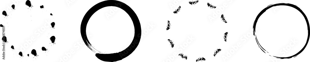 Circle line shapes or border hand drawn illustration Circle line shapes or border hand drawn illustration
