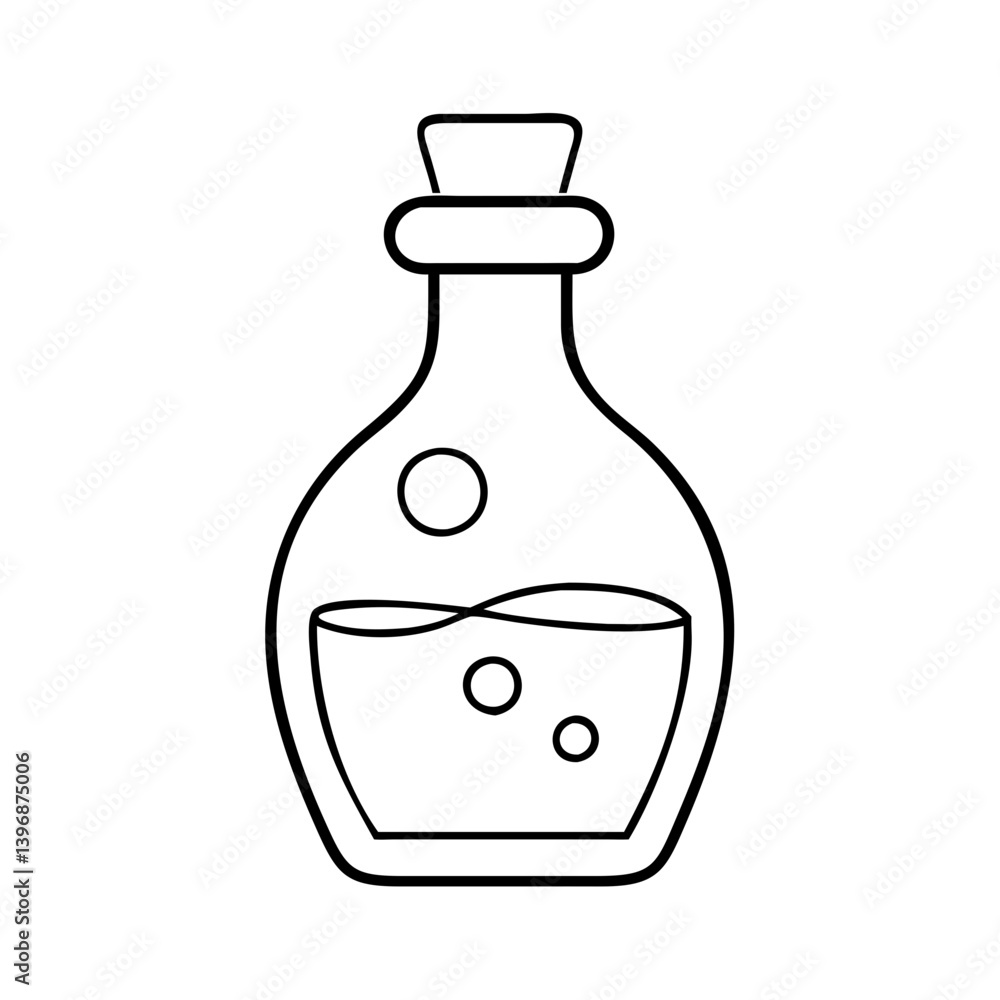 potionbottle icon, potionbottle line art - simple line art of potionbottle, perfect for potionbottle logos and icons potionbottle icon, potionbottle line art - simple line art of potionbottle, perfect for potionbottle logos and icons