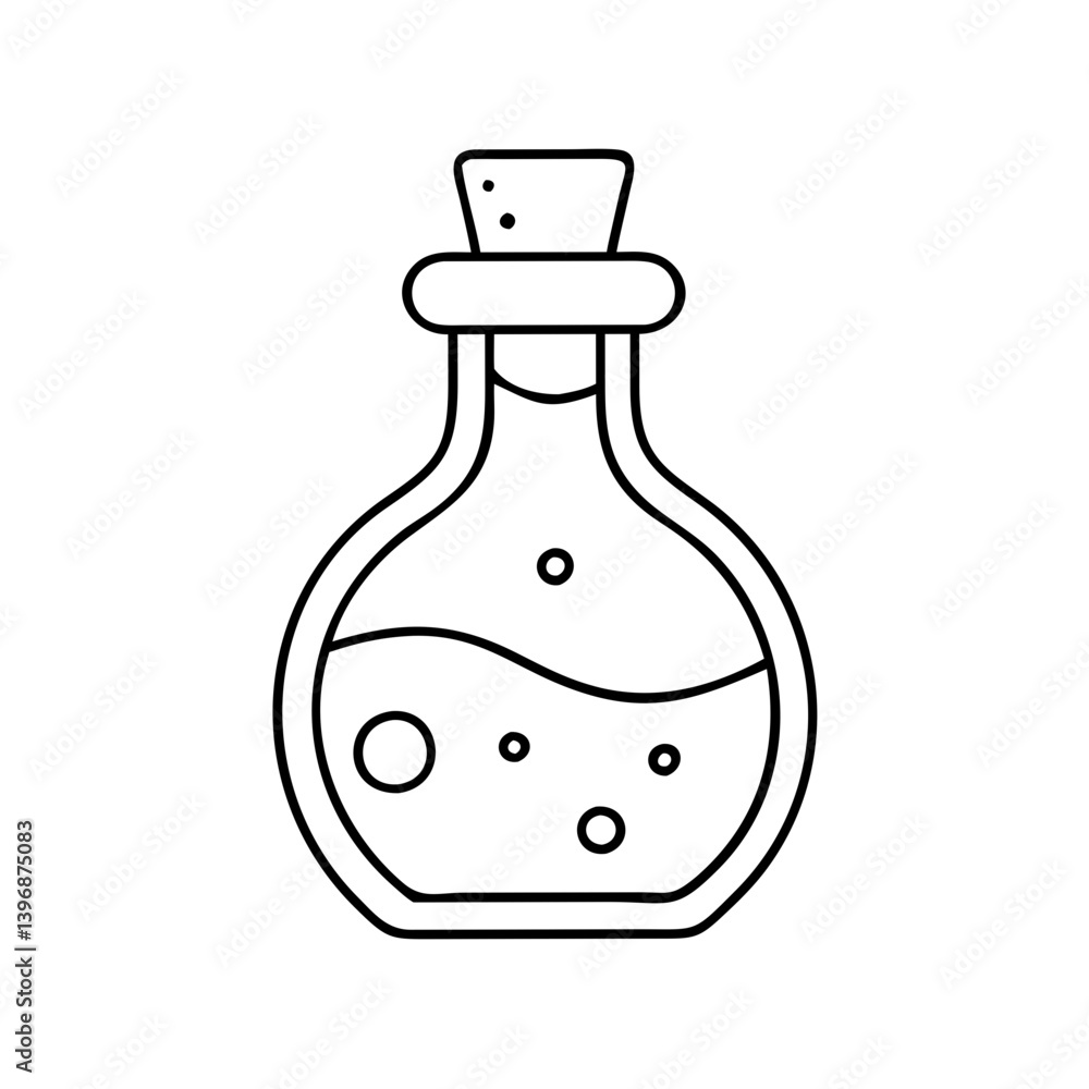 potionbottle icon, potionbottle line art - simple line art of potionbottle, perfect for potionbottle logos and icons potionbottle icon, potionbottle line art - simple line art of potionbottle, perfect for potionbottle logos and icons
