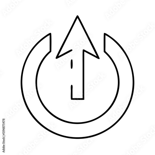 powerup icon, powerup line art - simple line art of powerup, perfect for powerup logos and icons