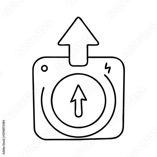 powerup icon, powerup line art - simple line art of powerup, perfect for powerup logos and icons