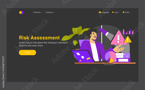 Risk. Flat Vector Illustration
