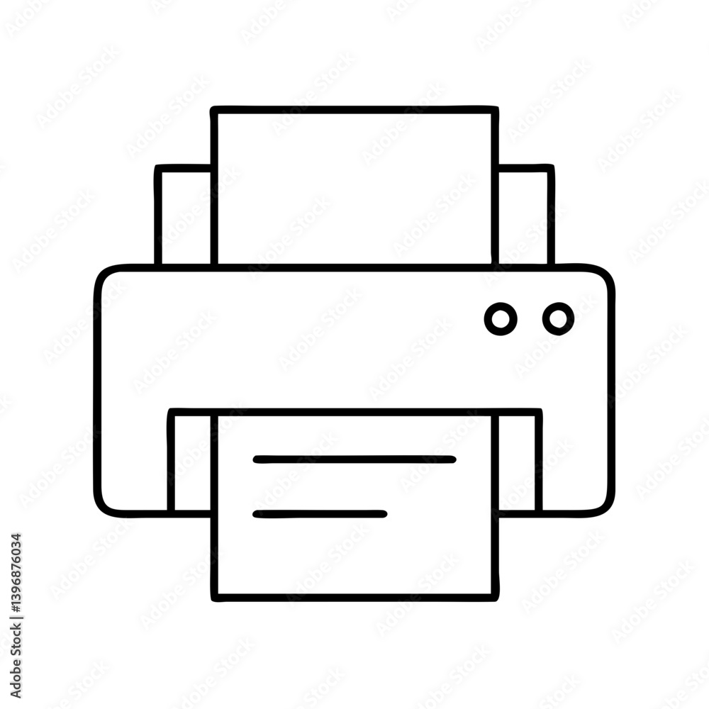 printer icon, printer line art - simple line art of printer, perfect for printer logos and icons printer icon, printer line art - simple line art of printer, perfect for printer logos and icons