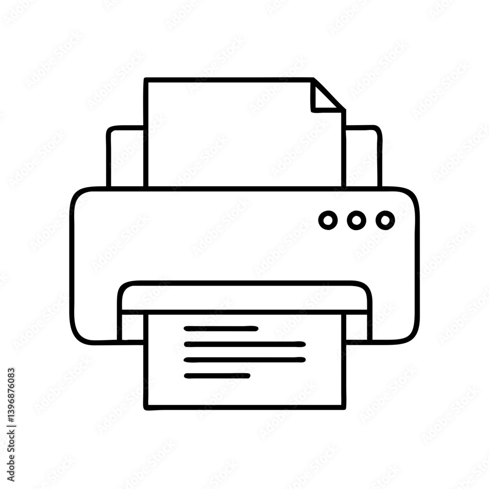 printer icon, printer line art - simple line art of printer, perfect for printer logos and icons printer icon, printer line art - simple line art of printer, perfect for printer logos and icons