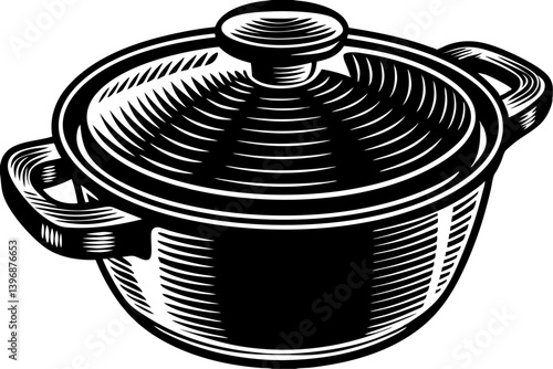 High-quality cooking equipment vector illustration featuring essential kitchen tools and utensils, perfect for culinary-themed designs, restaurant branding, recipe blogs, menus, and food packaging. Th