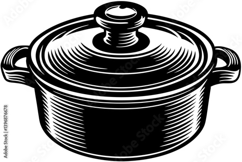 High-quality cooking equipment vector illustration featuring essential kitchen tools and utensils, perfect for culinary-themed designs, restaurant branding, recipe blogs, menus, and food packaging. Th