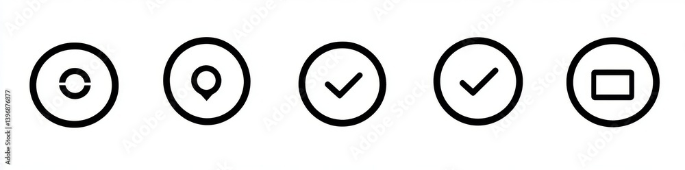 A collection of downloadable icons featuring varied circular designs, including a flat downward arrow icon on a white background suitable for digital content, apps, and websites A collection of downloadable icons featuring varied circular designs, including a flat downward arrow icon on a white background suitable for digital content, apps, and websites